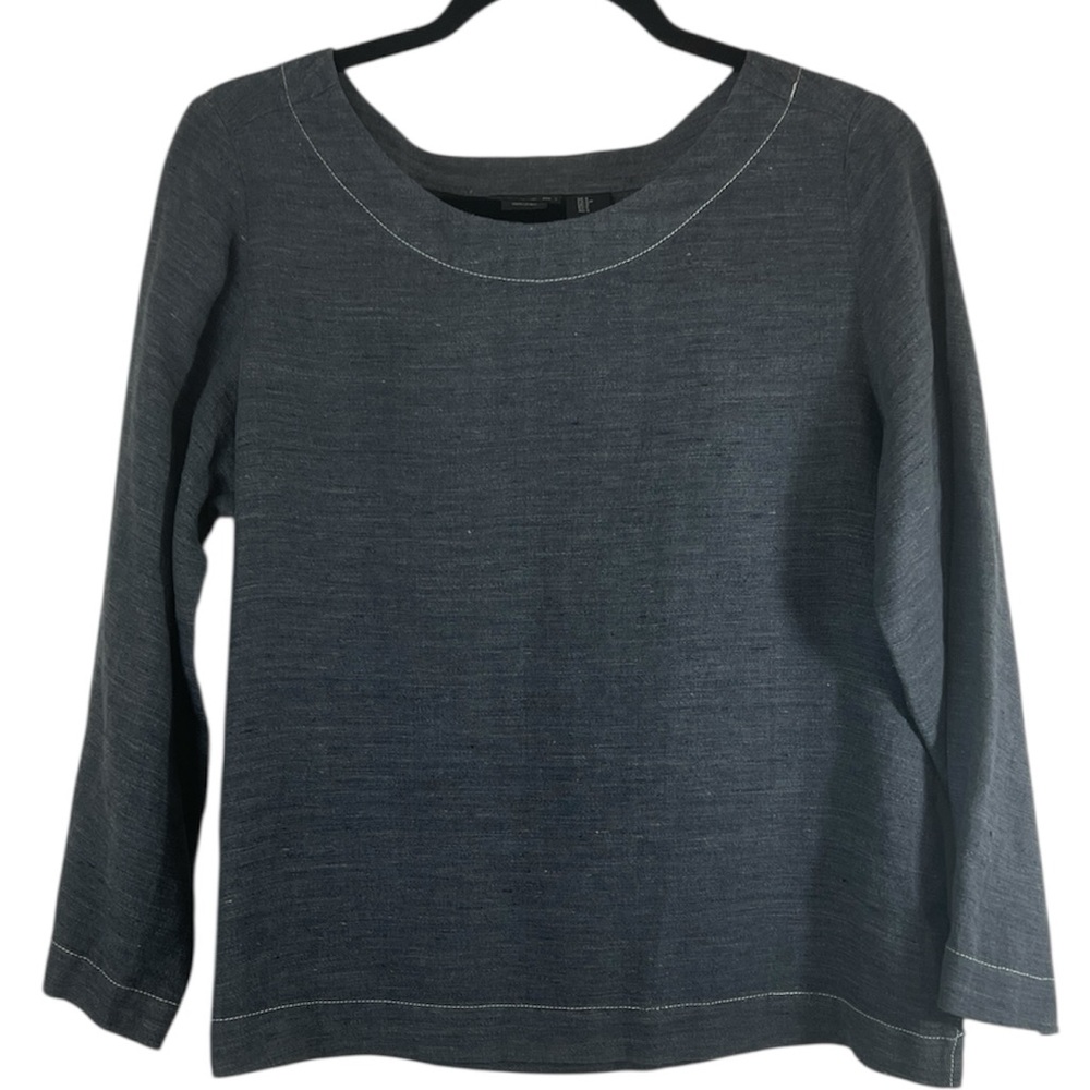TAHARI Women’s Gray Long Sleeve Top Small